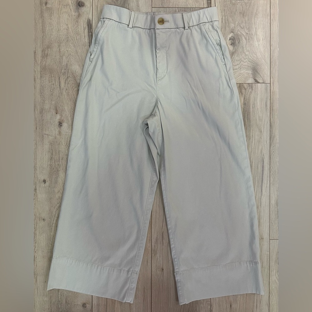 SPANX Light Gray Cropped Wide-Leg Pants